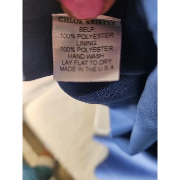 Chloe Kristyn Blue Mini Sheath Dress Bell Sleeves Lined NWT Sz L - Picture 12 of 12